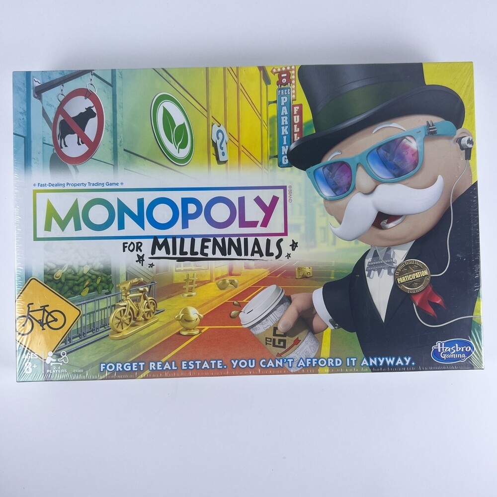 Hasbro Monopoly For Millennials Board Game Real Estate Adult Party Game E4989